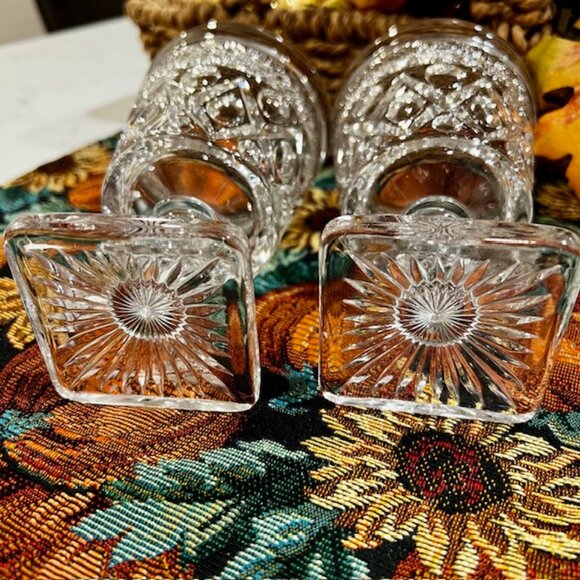 Set of 2 Vintage Imperial Glass Cape Cod Clear Water Goblets - Picture 3 of 7